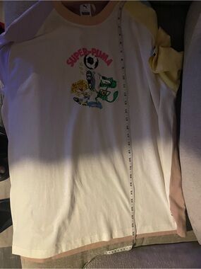 Puma KIDSUPER STUDIOS-short sleeve-‘SUPER-PUMA’ L fits XL Cream,Yellow,Purple